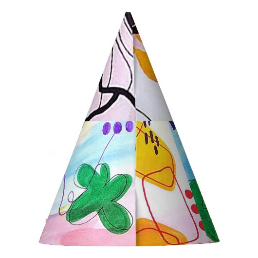 Colorful paper party hats パーティーハット (裏面)