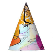Colorful paper party hats パーティーハット (正面)