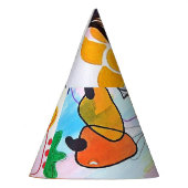 Colorful paper party hats パーティーハット (左)