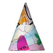 Colorful paper party hats パーティーハット (右)