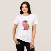 Colorful Parrot T-Shirt | Cute Bubblegum Bird  トライブレンドＴシャツ (正面全面)