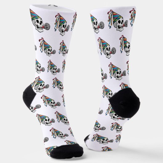 Colorful Party Skull ソックス (傾斜あり)