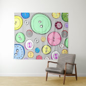 Colorful Pastel Buttons タペストリー (インサイチュ(横))