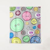 Colorful Pastel Buttons タペストリー (正面)