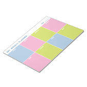Colorful Pastel Custom Weekly Planner ノートパッド (アングル)