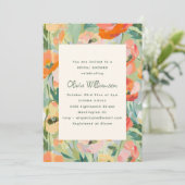Colorful Pastel Floral Garden Bridal Shower 招待状 (スタンド正面)