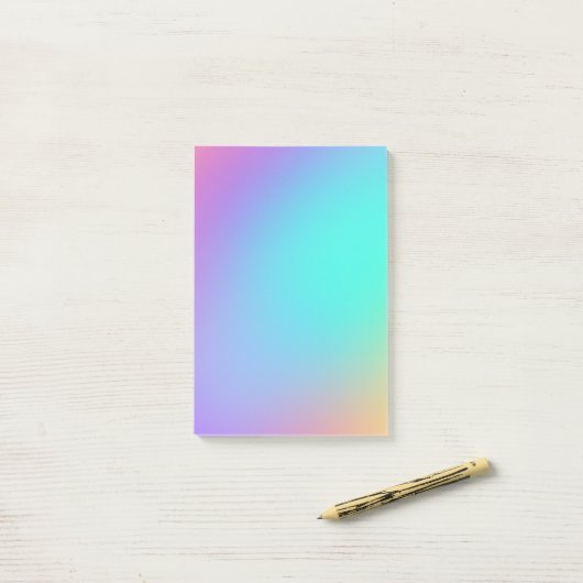 Colorful Pastel Gradient ポストイット (デスク上)