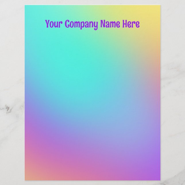 Colorful Pastel Gradient Letterhead レターヘッド (正面)