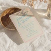 Colorful Pastel Hand Written Spring Fun Wedding 招待状