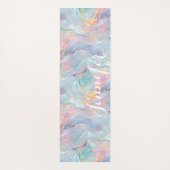 Colorful Pastel Holographic Marble Swirls ヨガマット (裏面)
