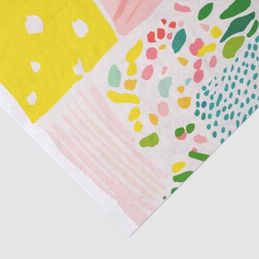 Colorful Pastel Patchwork Preppy 薄葉紙 (詳細)