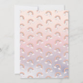 Colorful Pastel Rainbow Girl Birthday 招待状 (裏面)