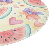 COLORFUL PASTEL TROPICAL FRUITS カッティングボード (角)