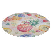 COLORFUL PASTEL TROPICAL FRUITS カッティングボード (角)
