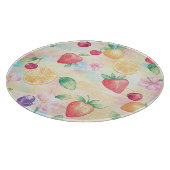 COLORFUL PASTEL TROPICAL FRUITS カッティングボード (角)