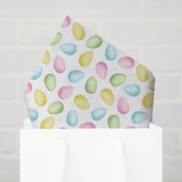 Colorful Pastel Watercolor Easter Eggs Pattern 薄葉紙