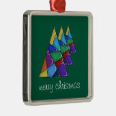 Colorful Patchwork Christmas Tree Ornament  メタルオーナメント (右)