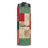 Colorful Patchwork Design Animal Prints Textured  タンブラー (正面)