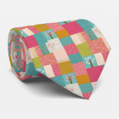 Colorful Patchwork Pattern Custom Necktie ネクタイ (ロール)