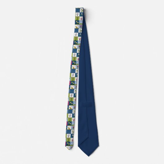 Colorful Patchwork Pattern Custom Necktie ネクタイ (裏面)
