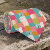 Colorful Patchwork Pattern Custom Necktie ネクタイ