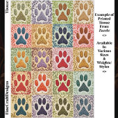 Colorful Patchwork Paw Prints Quilt EN8 Decoupage 薄葉紙