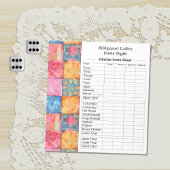 Colorful Patchwork Print Yahtzee Night ノートパッド