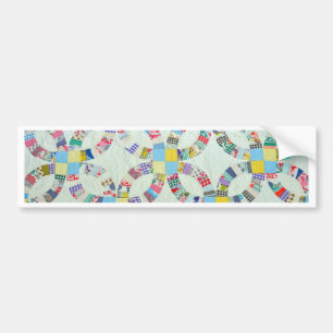 Colorful patchwork quilt バンパーステッカー