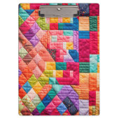 Colorful Patchwork Quilt Pattern クリップボード (正面)