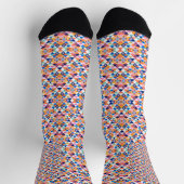 Colorful patterned socks with black heels and toes ソックス (上部)