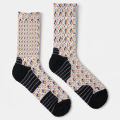 Colorful patterned socks with geometric designs ソックス (右)