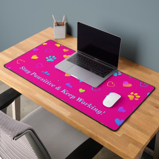 Colorful Paw Print Desk Mat  デスクマット (オフィス2)