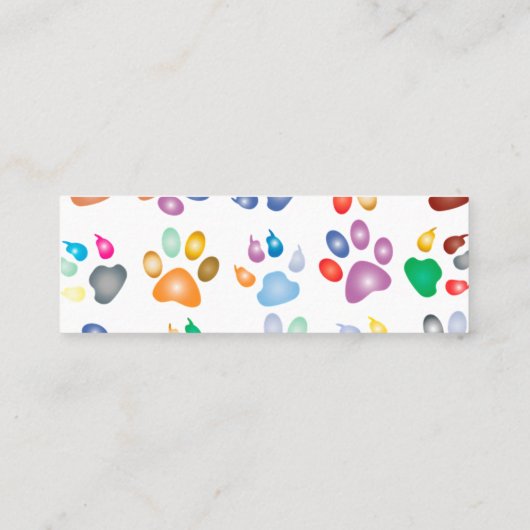 Colorful Paws スキニー名刺 (裏面)