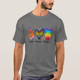 Colorful Peace Love Bunny Pop It Fidget Toy Tシャツ
