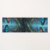 Colorful Peaceful Mushrooms ヨガマット (正面(横))