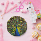 Colorful peacock ペーパープレート (パーティー)