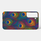 Colorful Peacock Feathers Samsung Galaxyケース (裏面横)