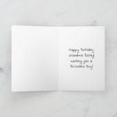 Colorful Peacock Grandma's Personalized Birthday カード (内部)