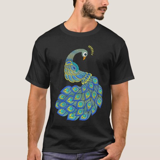 Colorful Peacock Tシャツ (正面)