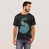 Colorful Peacock Tシャツ (正面フル)