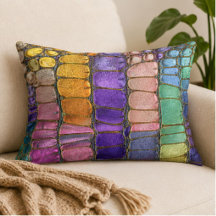 Colorful Pebble Mosaic Multicolor Stone Purple