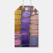 Colorful Pebble Mosaic Multicolor Stone Purple ギフトタグ (裏面)