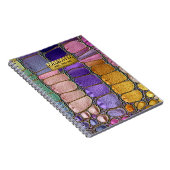 Colorful Pebble Mosaic Multicolor Stone Purple ノートブック (右側)