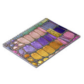 Colorful Pebble Mosaic Multicolor Stone Purple ノートブック (左側)