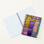 Colorful Pebble Mosaic Multicolor Stone Purple ノートブック (内部)