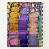 Colorful Pebble Mosaic Multicolor Stone Purple ノートブック (裏面)