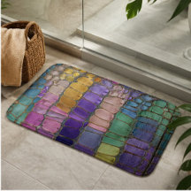 Colorful Pebble Mosaic Multicolor Stone Purple
