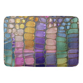 Colorful Pebble Mosaic Multicolor Stone Purple バスマット (正面)
