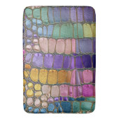 Colorful Pebble Mosaic Multicolor Stone Purple バスマット (正面縦)