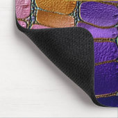 Colorful Pebble Mosaic Multicolor Stone Purple マウスパッド (コーナー)